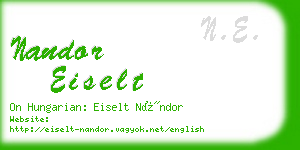 nandor eiselt business card